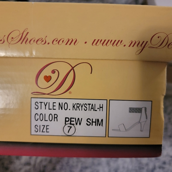 Women Open Toe Ankle Strap High Heel zippered Rhinestone Sandal Krystal Pewter - Picture 5 of 5